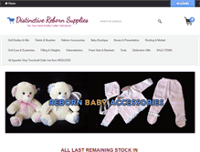 Tablet Screenshot of distinctive-reborn-supplies.co.uk